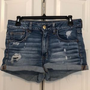 American Eagle ripped denim shorts